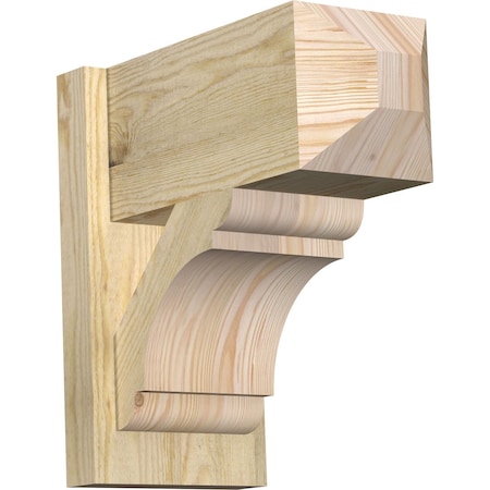 Ekena Millwork Olympic Craftsman Rough Sawn Outlooker, Douglas Fir, 8"W x 16"D x 16"H OUT08X16X16OLY04RDF